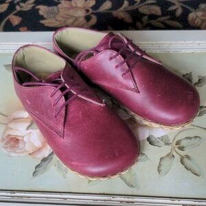 Earthing Grounding Red Leather Barefoot  Swiss Moccasins
